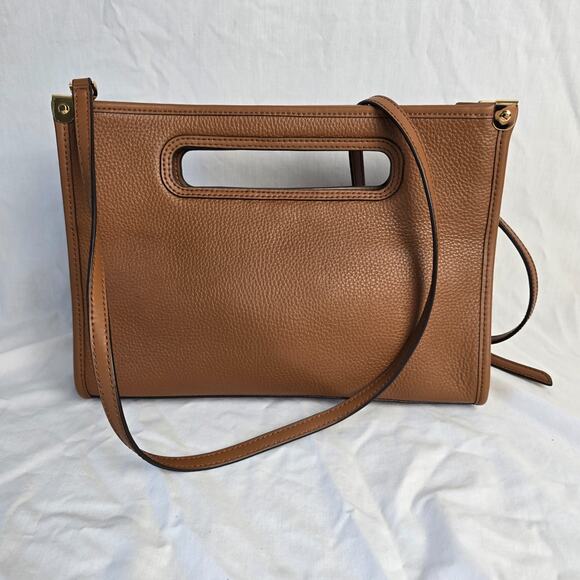 Michael Kors Jane Large Brown Pebbled Leather Clutch Crossbody NWOT - Picture 8 of 16